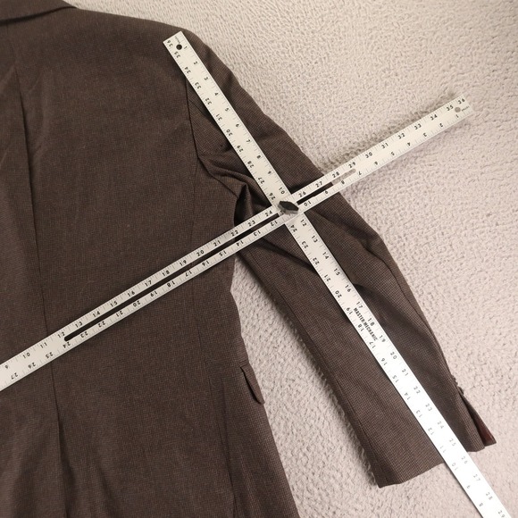 Jos A Bank Jacket M 40R Brown Houndstooth 100% Wool Cashmere Blazer Sport Coat - Picture 15 of 16